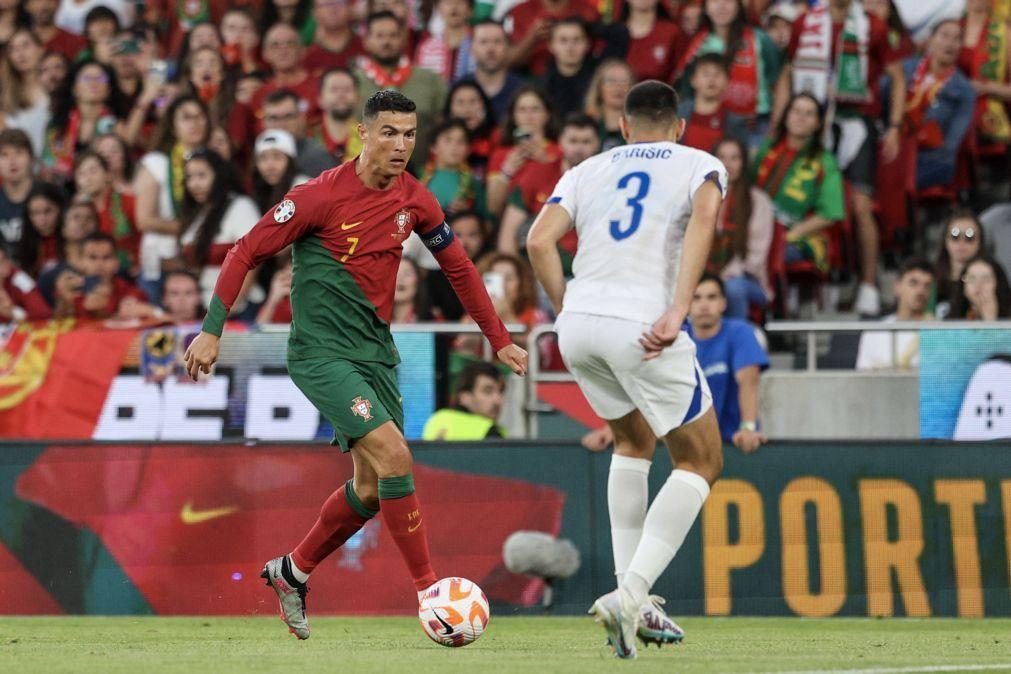 Cristiano Ronaldo a um jogo da internacionalização 200 por Portugal