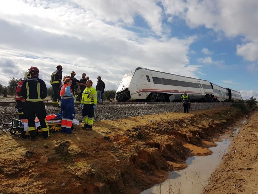 Três feridos graves num total de 21 em descarrilamento do comboio Málaga-Sevilha