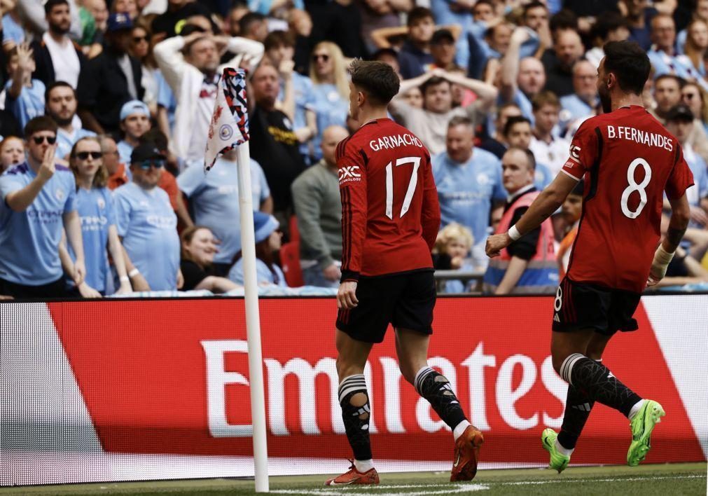 Bruno Fernandes e Dalot conquistam Taça de Inglaterra com Manchester United