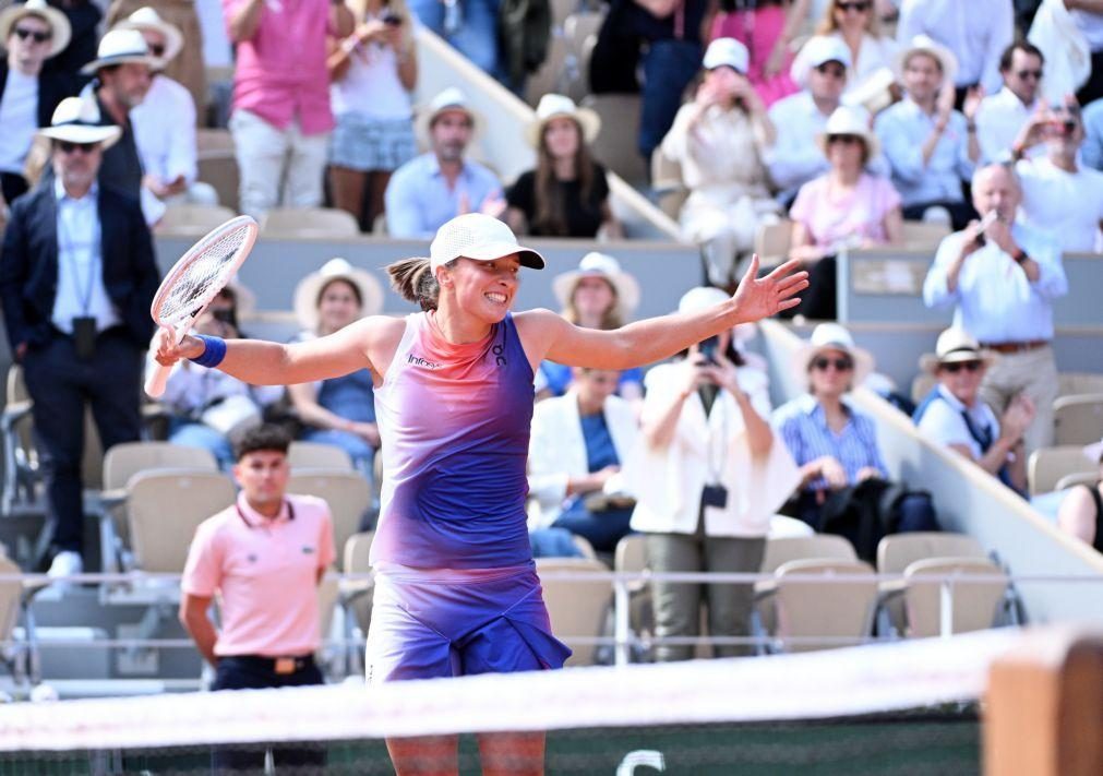 Polaca Iga Swiatek pela quarta vez na final de Roland Garros