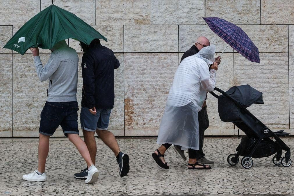 Aviso laranja em seis distritos por causa da chuva e trovoada