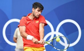 Tenista espanhol Carlos Alcaraz na final de singulares masculinos de Paris2024