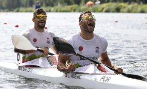 Campeões mundiais lusos de K2 500m pagaiam hoje para 'meias' em Paris2024