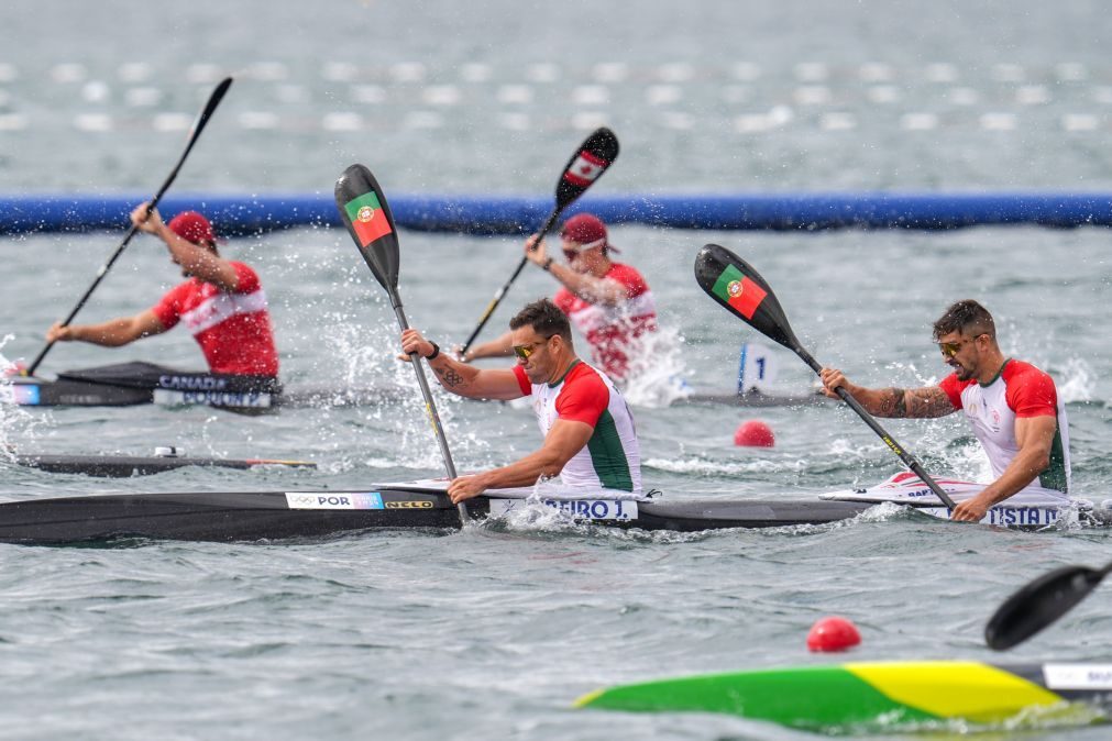 Canoístas João Ribeiro e Messias Baptista na final de K2 500 metros de Paris2024