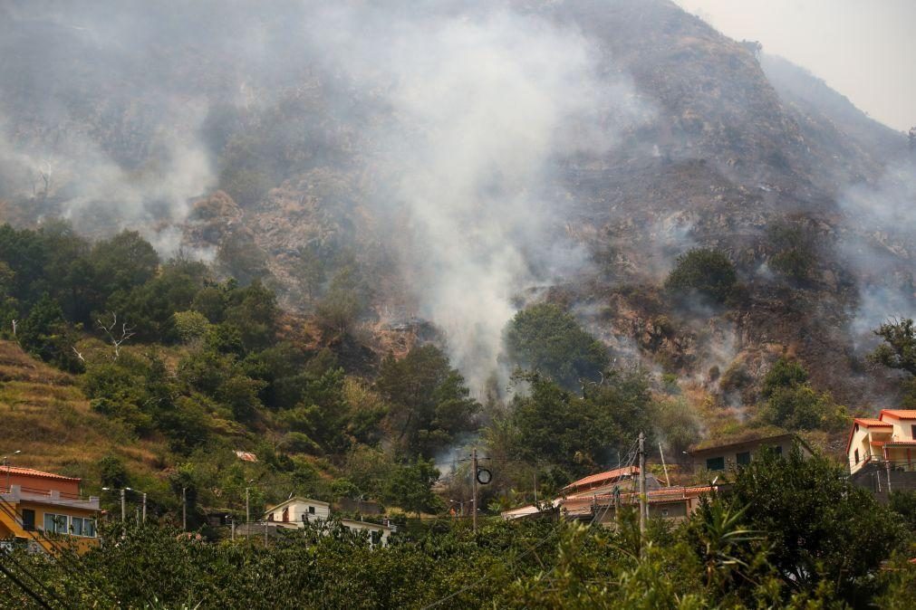 Fogo extinto em Serra de Água na ilha Madeira