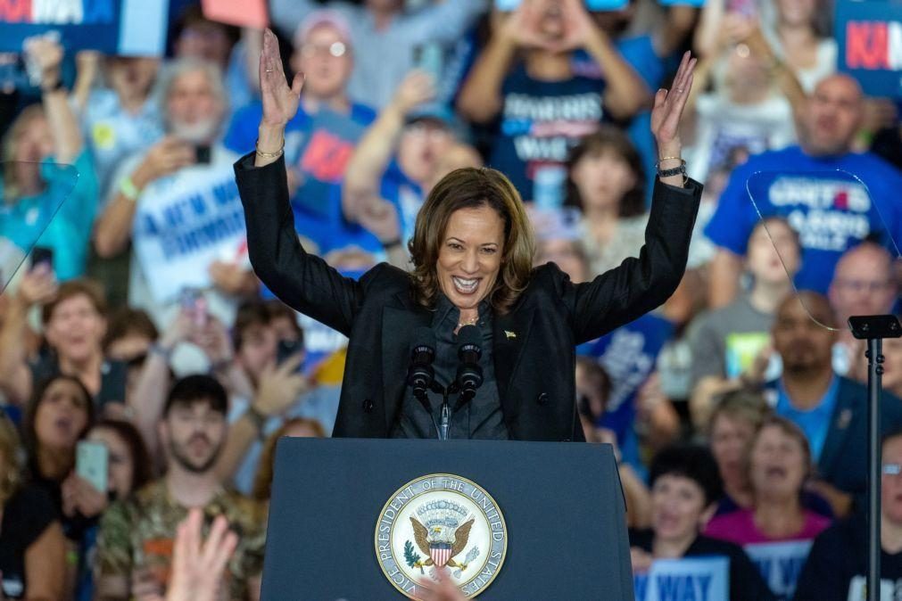 Kamala foca-se em áreas conservadoras da Pensilvânia para travar vantagem de Trump