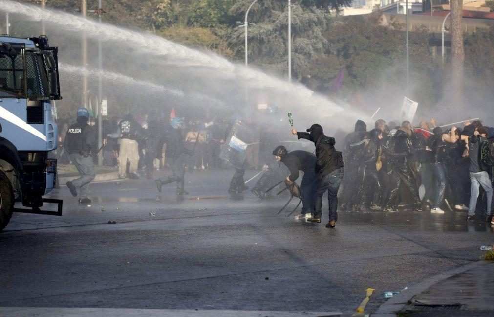 Manifestação pró-Palestina em Roma marcada por confrontos com a polícia