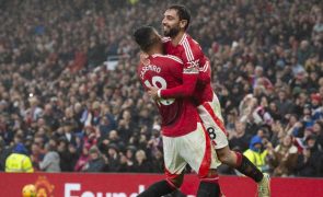 Manchester United vence e Bruno Fernandes marca antes da chegada de Ruben Amorim