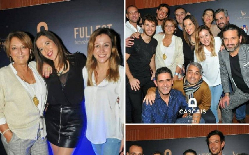 Casados à Primeira Vista Noivos encontram-se com famosos na noite. Maya e José Figueiras no grupo