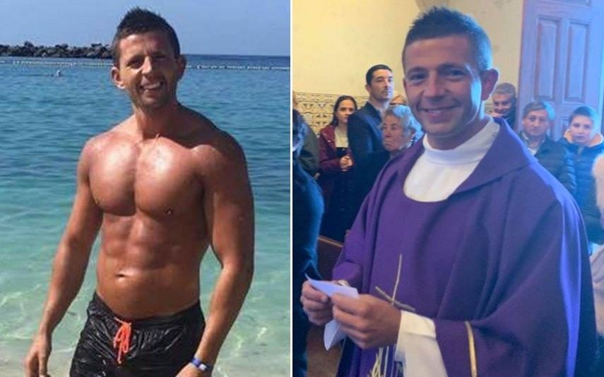 Ricardo Esteves Padre sexy já voltou a dar missa e encheu a igreja